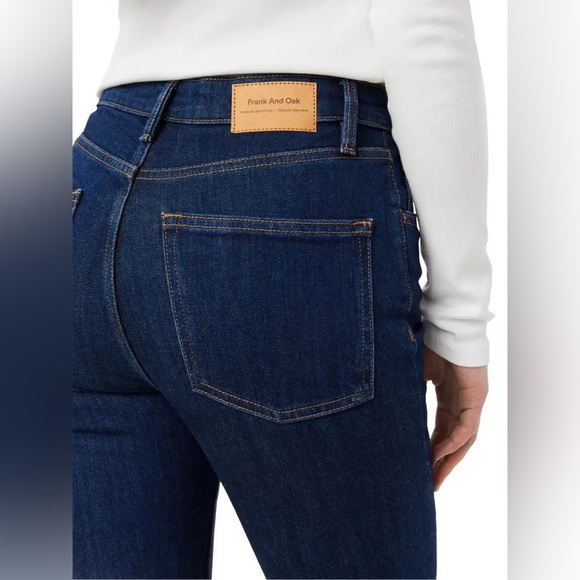 Women’s FRANK&OAK KIM Slim fit dark blue wash Jeans size 28 - Picture 14 of 16